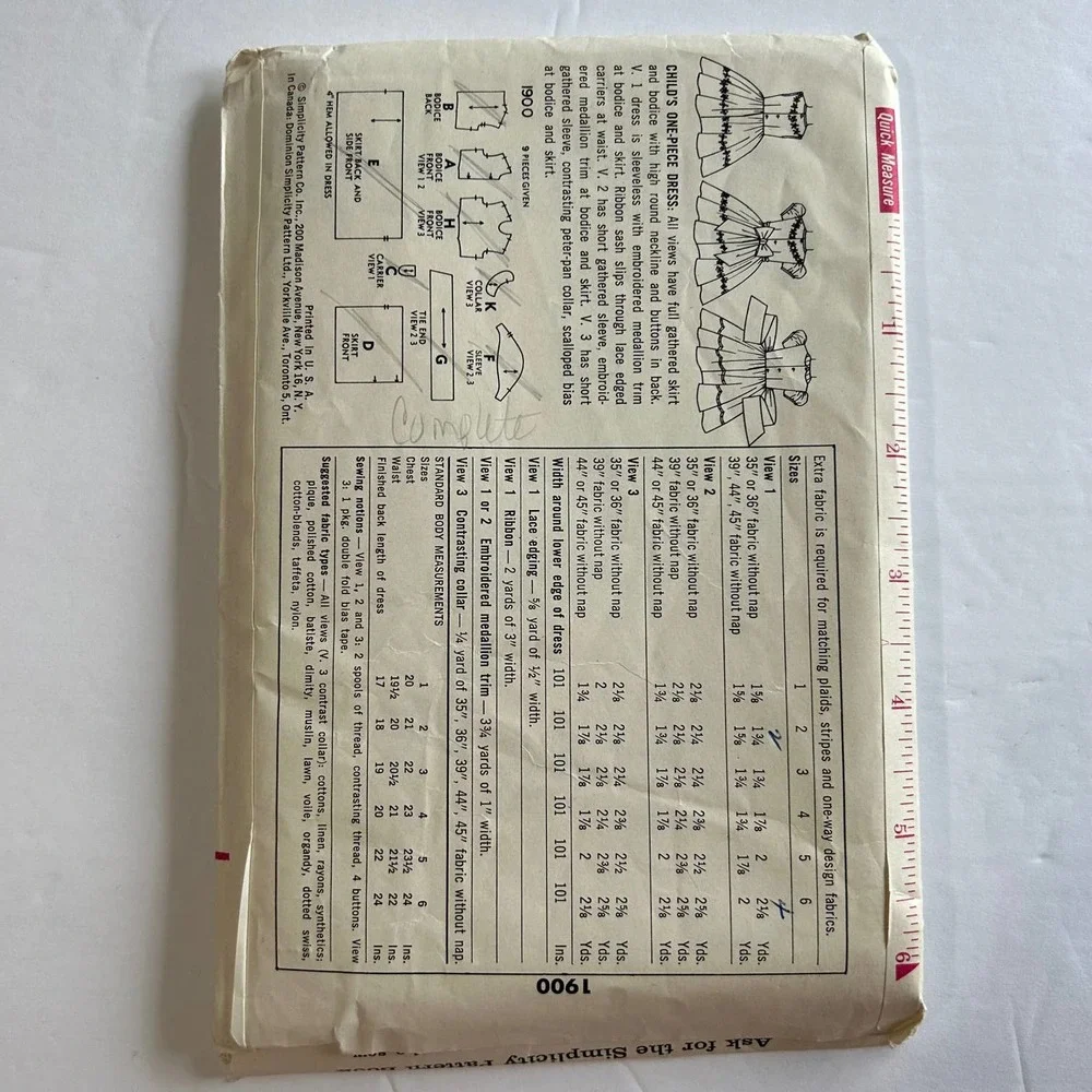 Simplicity vintage pattern